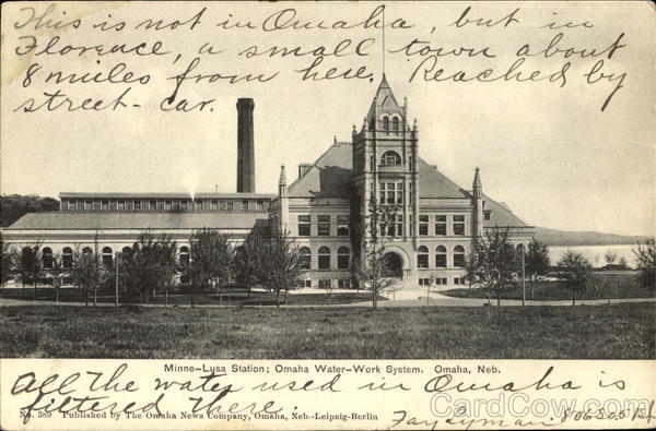 Minne-Lusa Station; Omaha Water-Work System Nebraska