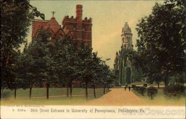 Entrance To University Of Pennsylvania, 34th Street Philadelphia