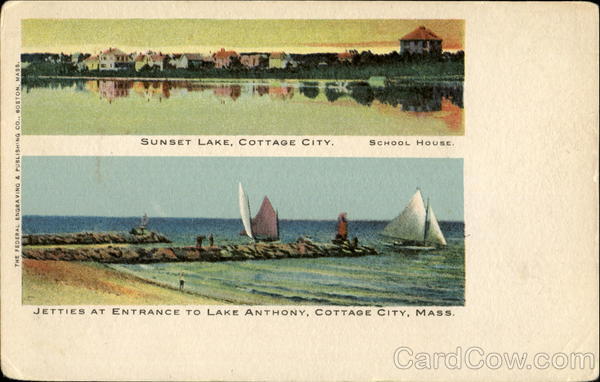 Jetties At Entrance To Lake Anthony Oak Bluffs Massachusetts