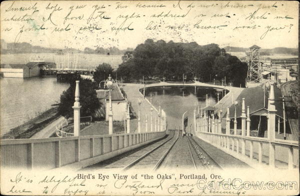 Bird's Eye View Of The Oaks Portland Oregon