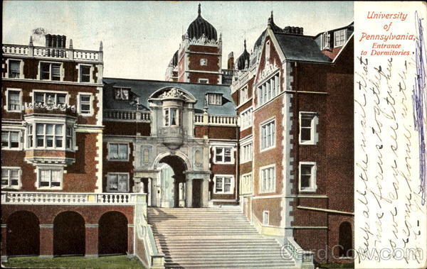 Entrance To Dormitories, University Of Philadelphia Pennsylvania