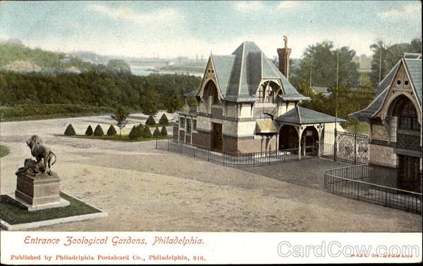 Entrance Zoological Gardens Philadelphia Pennsylvania
