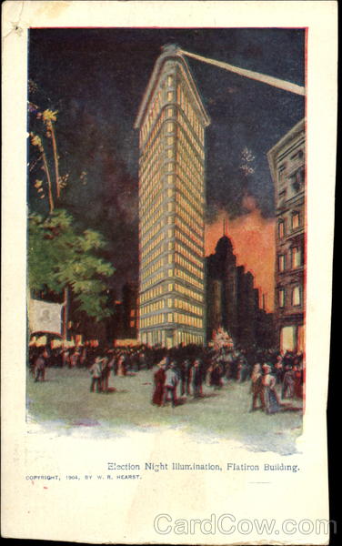 Election Night Illumination Flatiron Building New York City