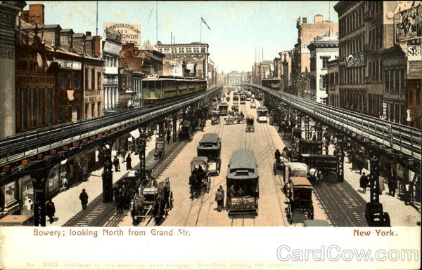 Bowery Looking North From Grand Str New York