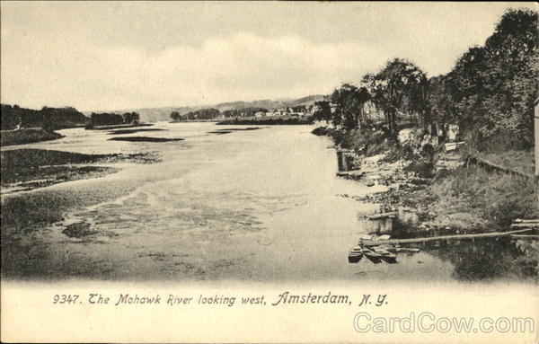 The Mohawk River Looking West Amsterdam New York