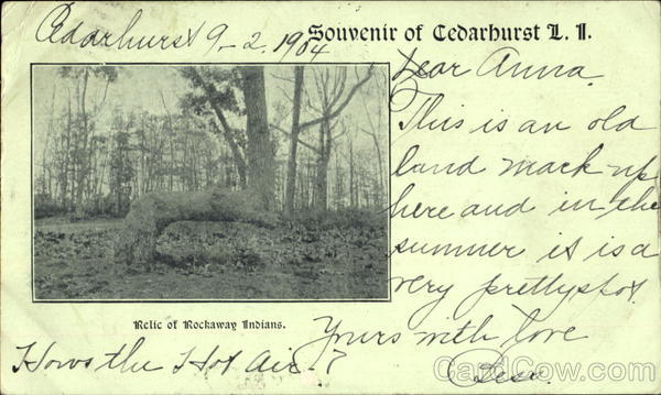 Relic Of Rockaway Indians Cedarhurst New York