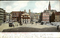 Market Square Looking East Postcard