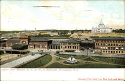 New Station N. Y. & N. H. Railroad Postcard