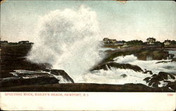 Spouting Rock, Bailey's Beach Newport, RI Postcard Postcard
