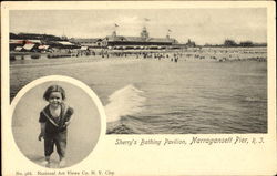 Sherry's Bathing Pavilion Narragansett Pier, RI Postcard Postcard