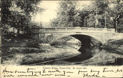 Franklin Bridge, Forest Park St. Louis, MO Postcard Postcard