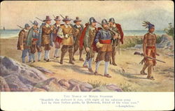 The March Of Myles Standish Postcard