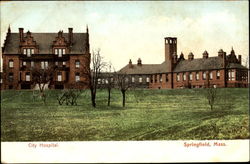 City Hospital Springfield, MA Postcard Postcard