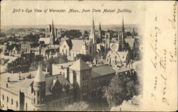 Bird's Eye View Of Worcester Postcard