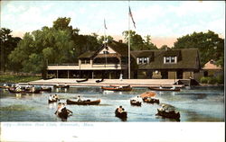 Newton Boat Club Riverside, MA Postcard Postcard