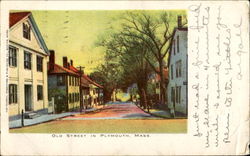 Old Street In Plymouth Postcard