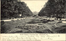Sunken Gardens, Fairmount Park Postcard