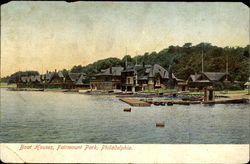 Boat Houses, Fairmount Park Postcard