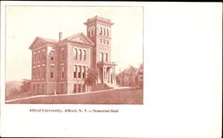 Memorial Hall, Alfred University New York Postcard Postcard