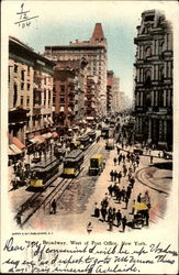 Broadway West Of Post Office New York, NY Postcard Postcard