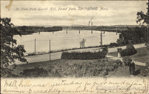 View From Laurel Hill, Forest Park Springfield Massachusetts