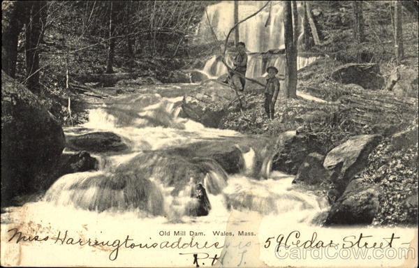 Old Mill Dam Wales Massachusetts