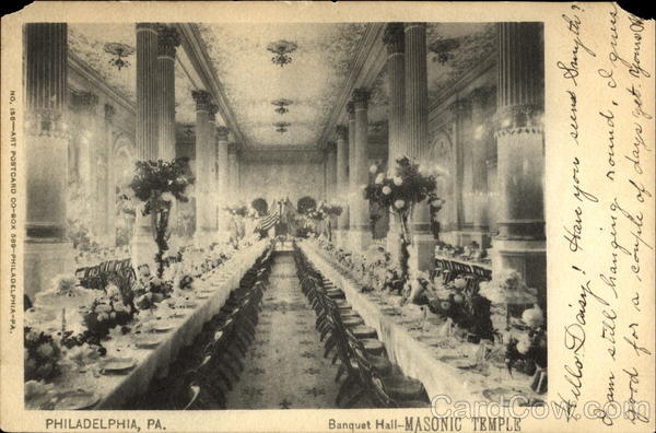 Banquet Hall Masonic Temple Philadelphia Pennsylvania