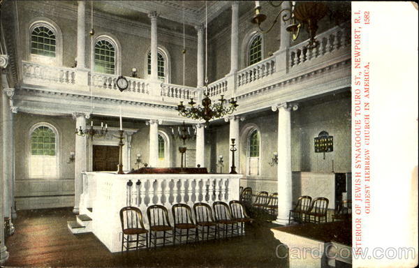 Interior Of Jewish Synagogue Touro St Newport Rhode Island
