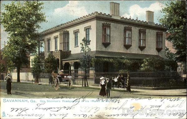 Gen Sherman's Headquarters Savannah Georgia