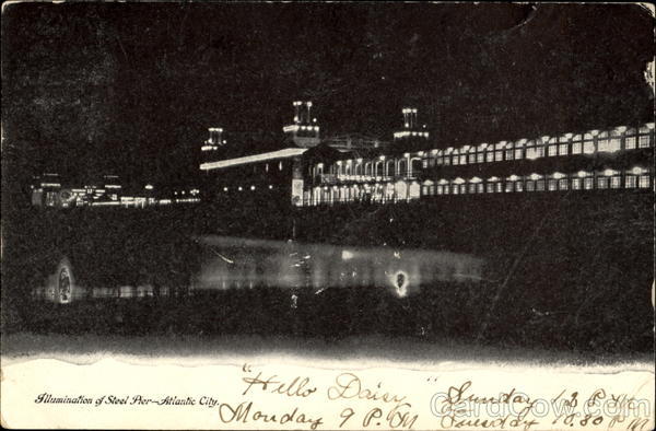 Illumination Of Steel Pier Atlantic City New Jersey