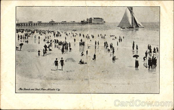 The Beach And Steel Pier Atlantic City New Jersey