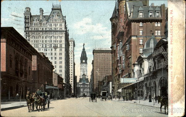 Broad Street Looking North To City Hall Philadelphia Pennsylvania