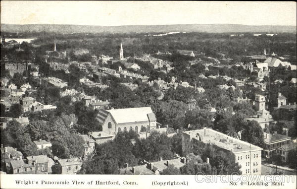 Wright's Panoramic View Of Hartford Connecticut
