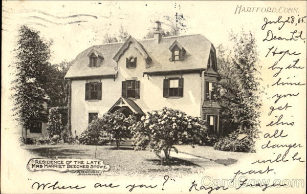 Residence Of The Late Mrs. Harriet Beecher Stowe Hartford Connecticut