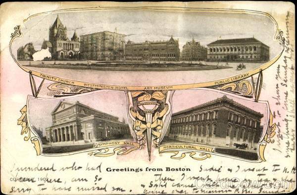 Greetings From Boston Multi View Massachusetts