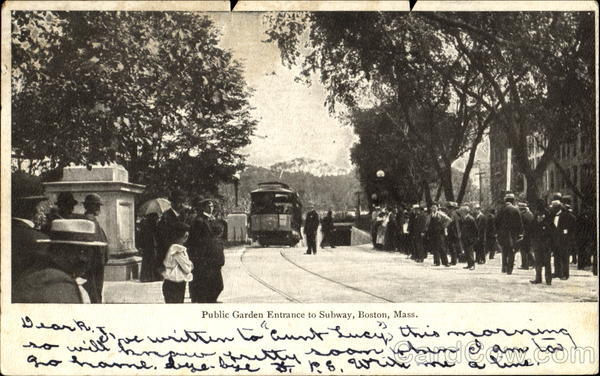 Public Garden Entrance To Subway Boston Massachusetts