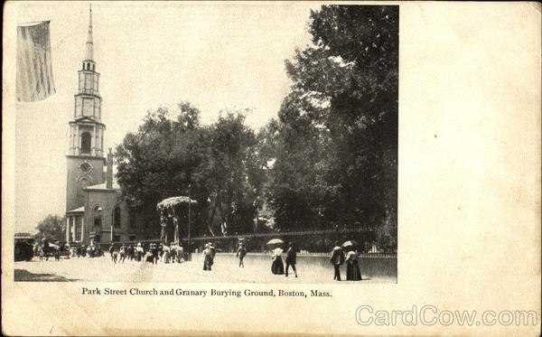 Park Street Church And Granary Burying Ground Boston Massachusetts