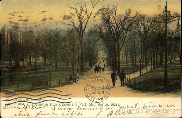The Common From Beacon And Park Sts. Boston Massachusetts
