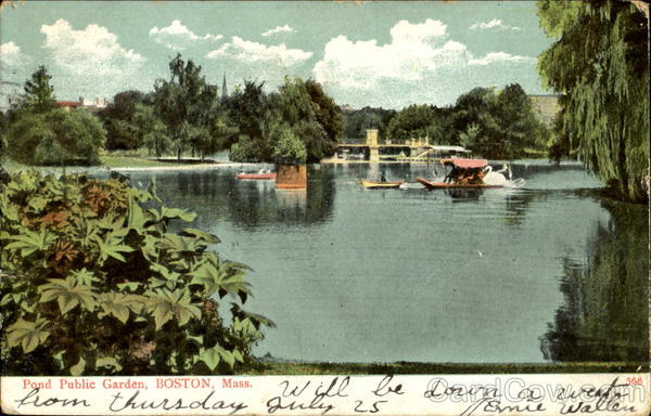 Pond Public Garden Boston Massachusetts