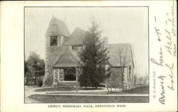 Dewey Memorial Hall Sheffield, MA Postcard Postcard