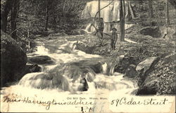 Old Mill Dam Wales, MA Postcard Postcard