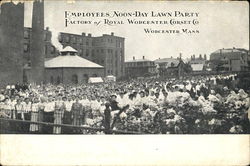 Employees Noon-Day Lawn Party Worcester, MA Postcard Postcard