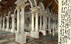 Grand Hall In The Congressional Library Postcard