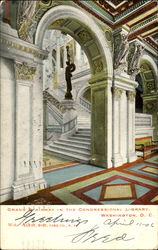 Grand Stairway In The Congressional Library Postcard