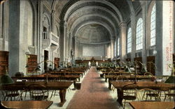 Boston Public Library, Bates Hall Postcard