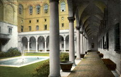 Courtyard Boston Public Library Postcard