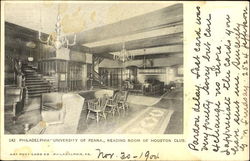 Reading Room Of Houston Club, University Of Penna Postcard