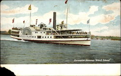 Excursion Steamer Block Island Rhode Island Postcard Postcard