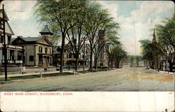 West Main Street Waterbury, CT Postcard Postcard