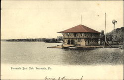 Pensacola Boat Club Florida Postcard Postcard